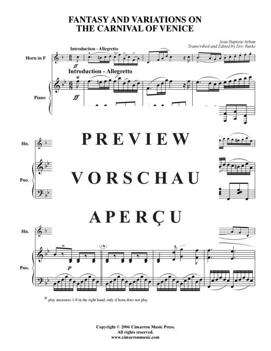 Produktgalerie: Seite 2 von 21 Phantasie und Variationen , , (Horn in F + Klavier)