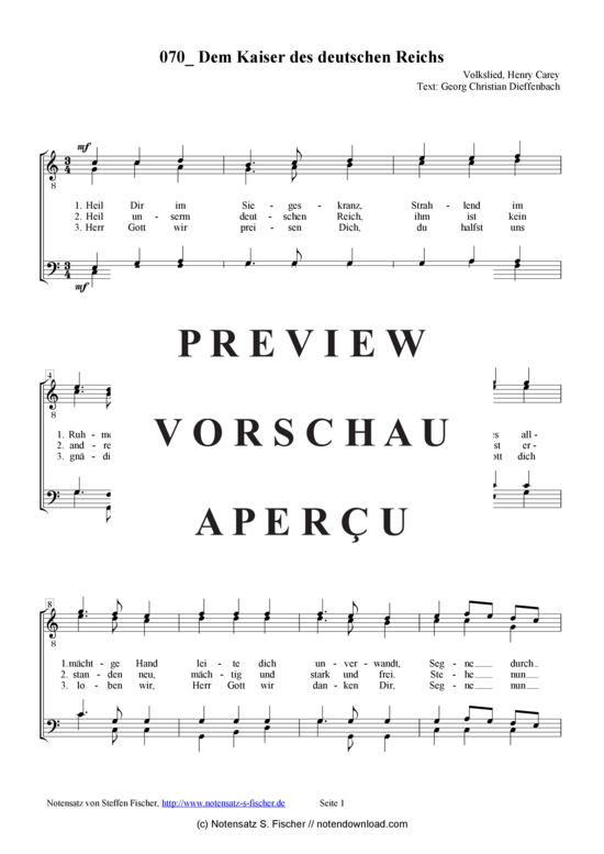 Product gallery: Page 2 of 3 Dem Kaiser des deutschen Reichs , , (male choir)