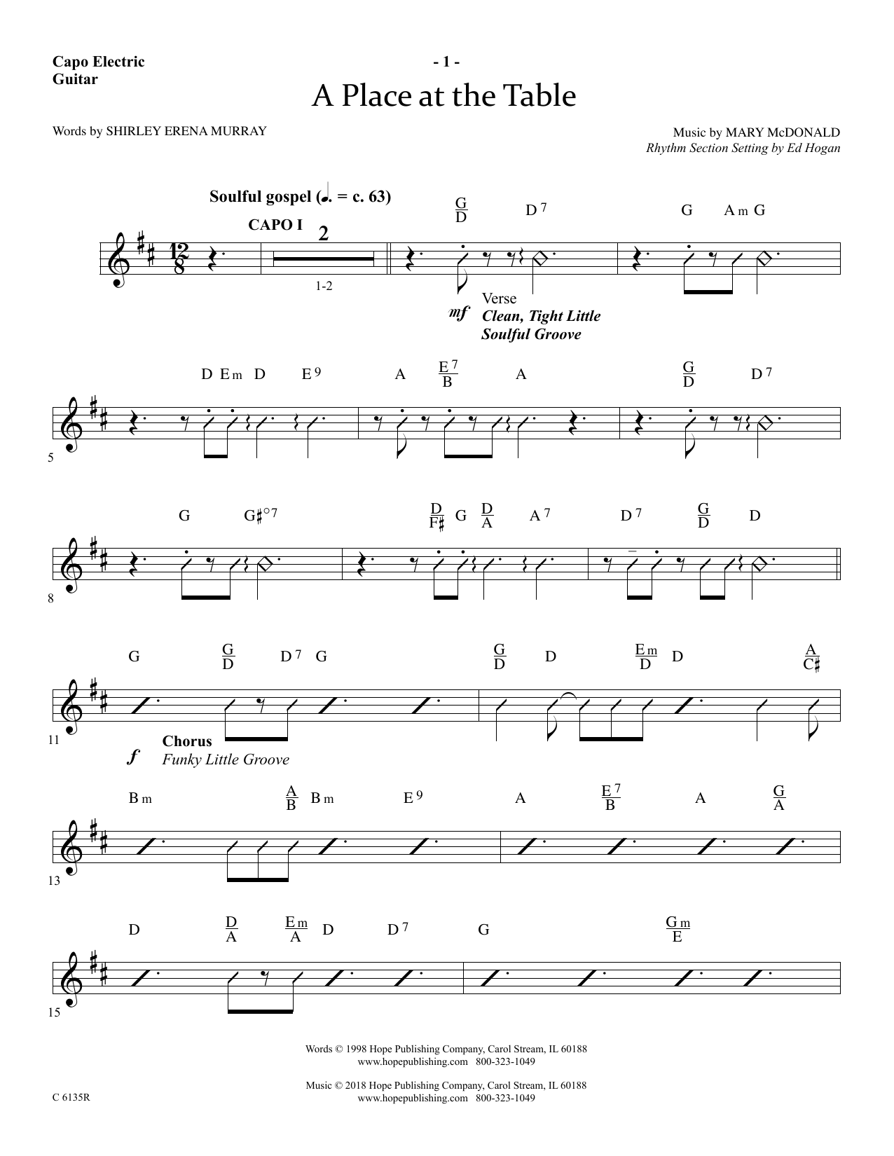 Produktbild zu: A Place At The Table - Guitar