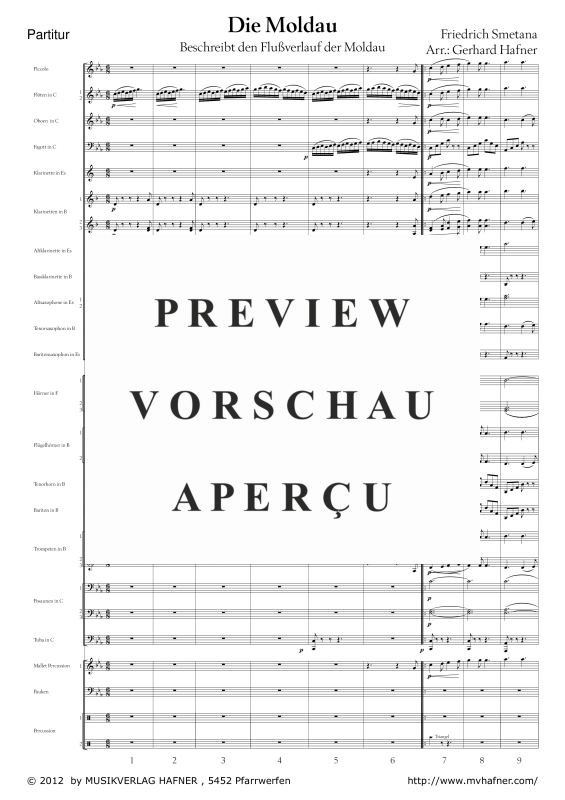 Product gallery: Page 6 of 11 Die Moldau, , (large wind orchestra)