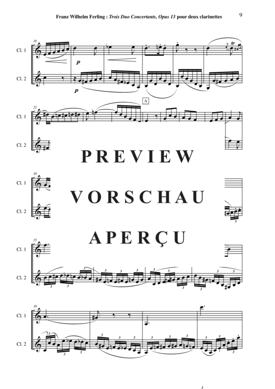 Product gallery: Page 10 of 21 Three Duos Concertants, Opus 13 , , (Clarinet duet)