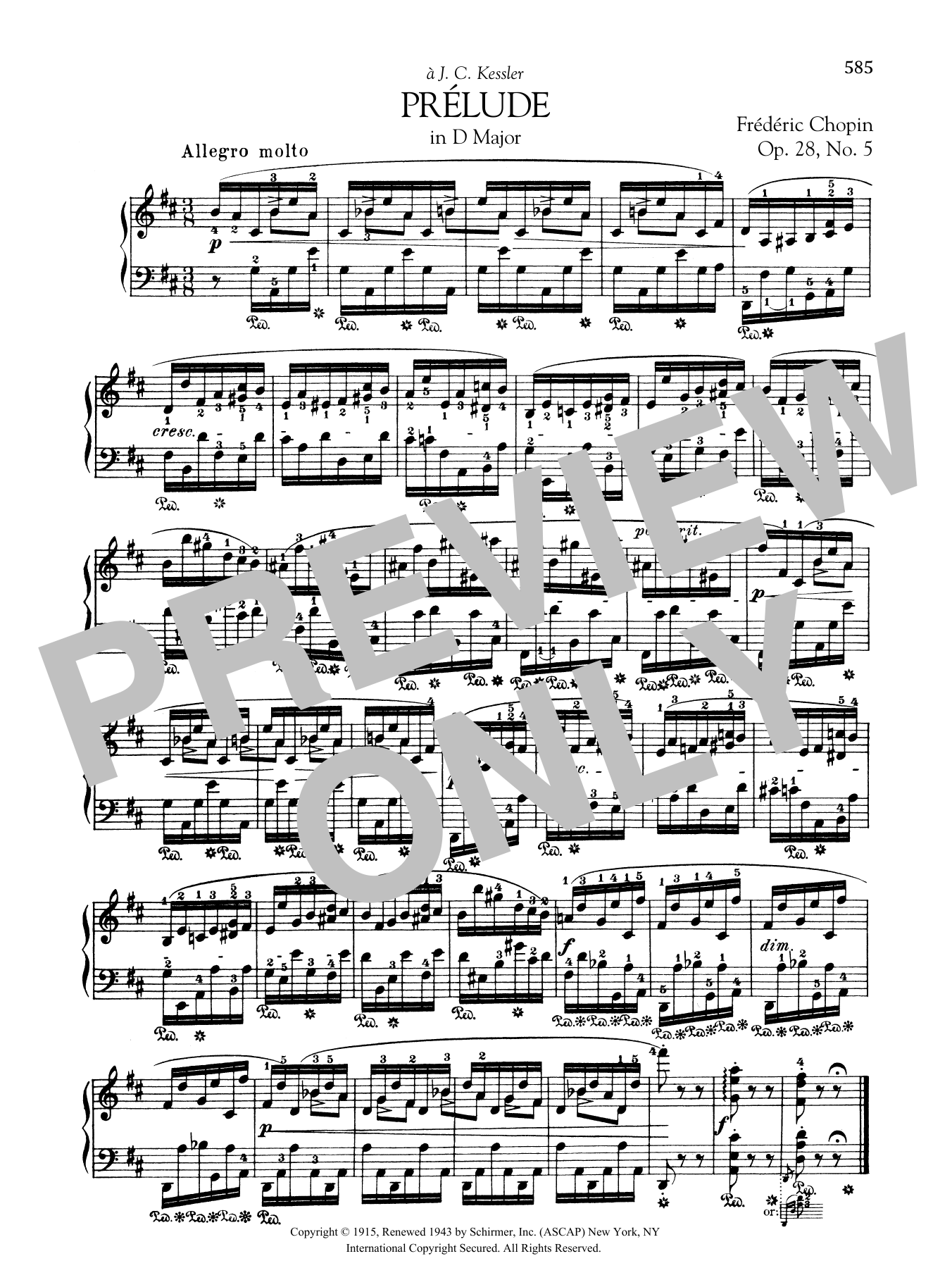 Product gallery: Page 1 of 1 Prélude in D Major, Op. 28, No. 5, Frédéric Chopin