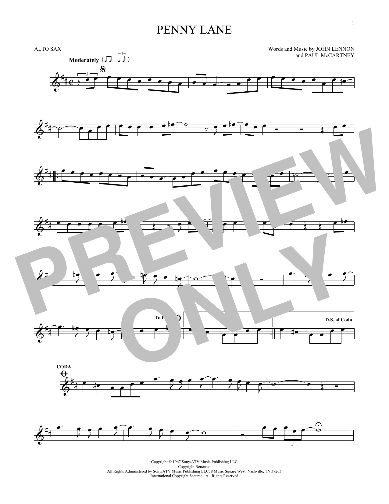 Product gallery: Page 1 of 1 Penny Lane, The Beatles