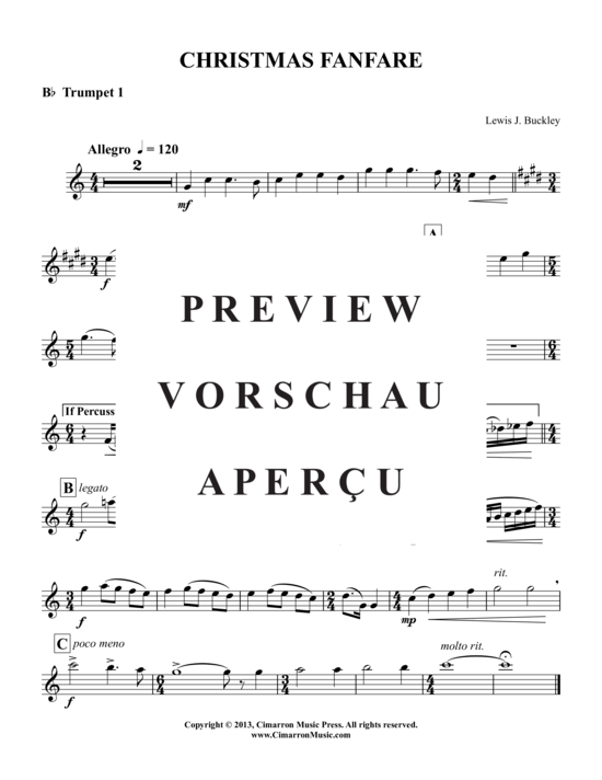 Produktgalerie: Seite 4 von 9 Weihnachts-Fanfare , , (Trompeten-Quartett + ad.lib. Perc.)