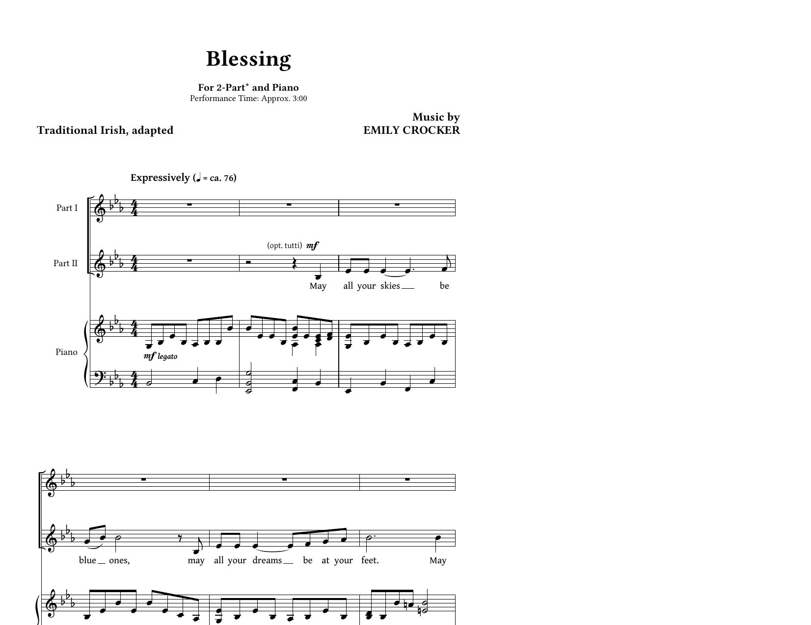 Produktgalerie: Seite 1 von 1 Blessing, Emily Crocker, Chor