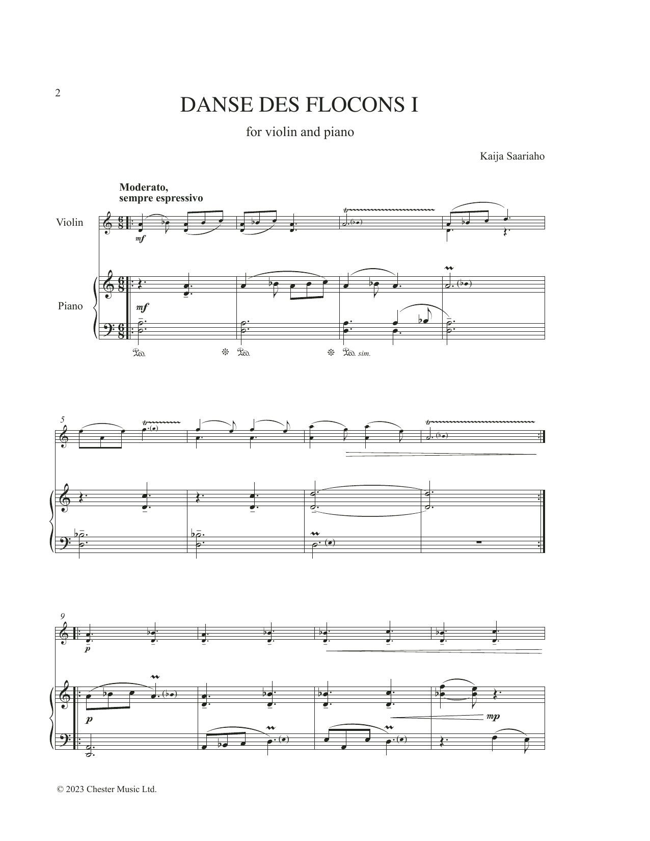 Product gallery: Page 1 of 1 Danse des flocons I, Kaija Saariaho