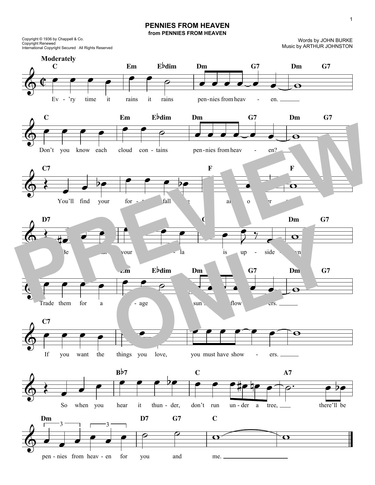 Product gallery: Page 1 of 1 Pennies From Heaven, John Burke