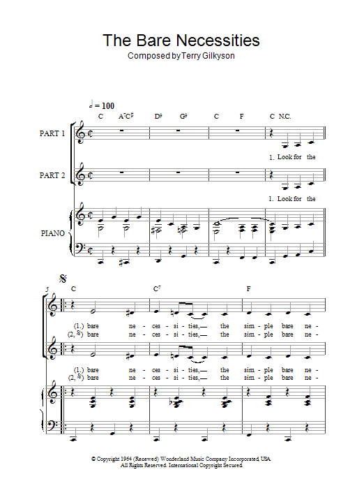 Product picture to: The Bare Necessities (arr. Rick Hein)
