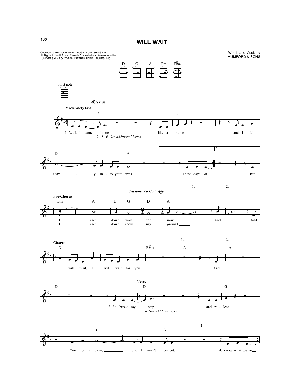 Produktgalerie: Seite 1 von 1 I Will Wait, Mumford & Sons