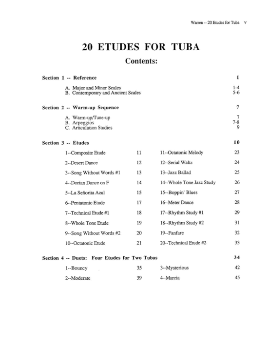 Product picture to: Twenty Etudes and Four Duets Christopher Warren