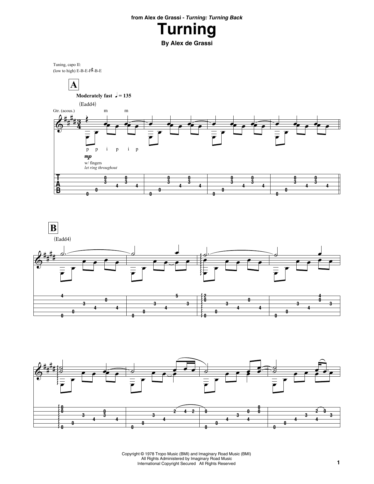 Produktgalerie: Seite 1 von 1 Turning, Alex de Grassi, Gitarre