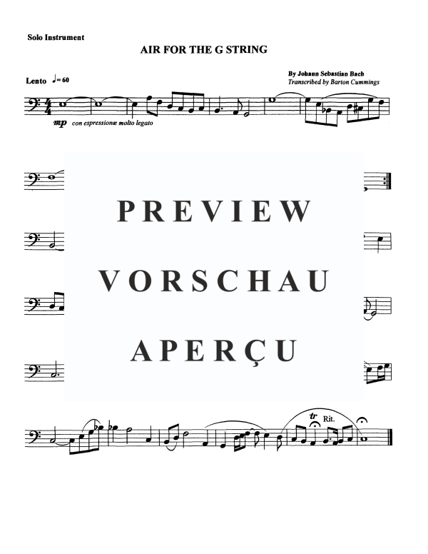 Produktgalerie: Seite 6 von 6 Air for the G String (Solo), , Posaune und Klavier