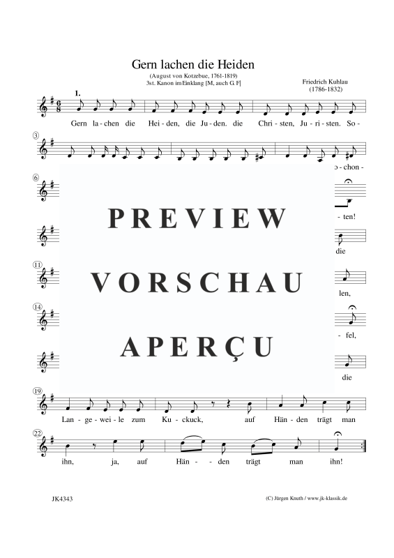 Produktbild zu: Gern lachen die HeidenFriedrich Kuhlau