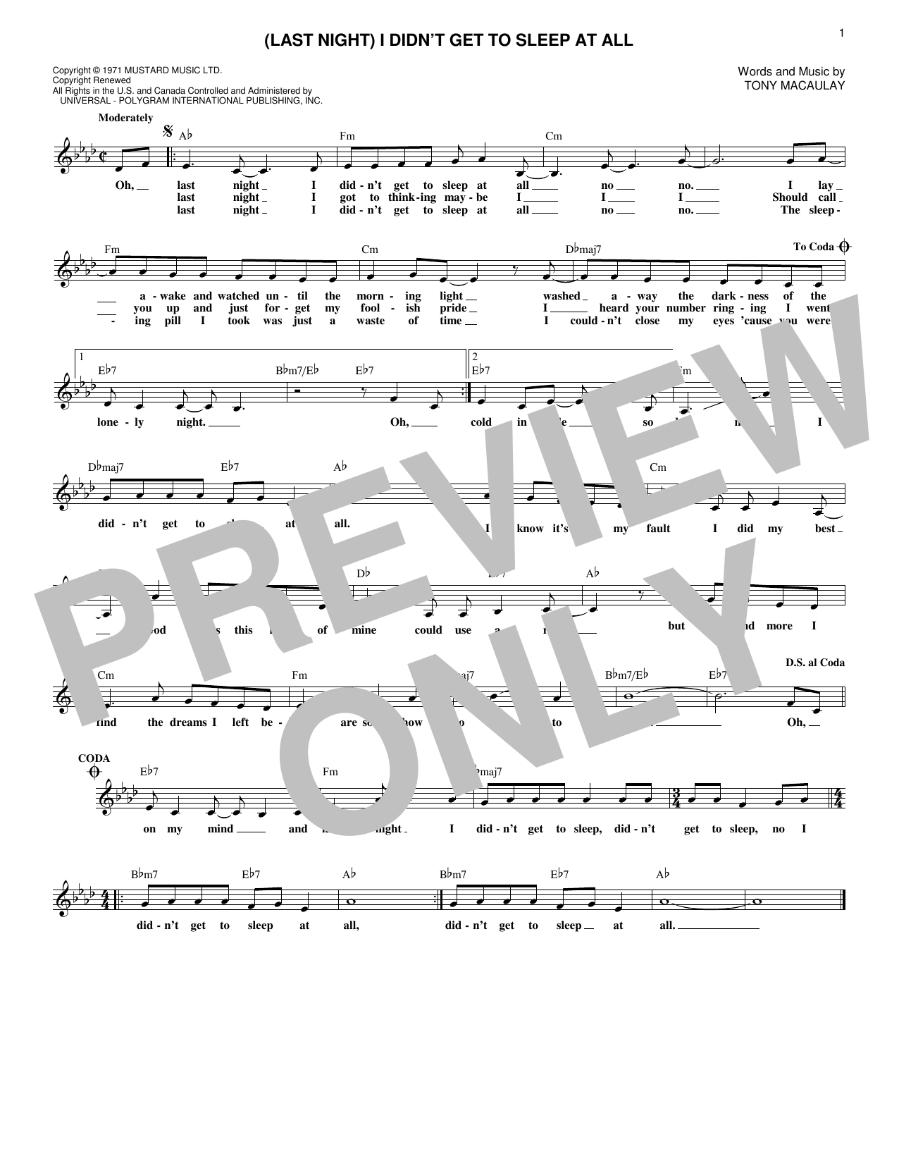 Product gallery: Page 1 of 1 (Last Night) I Didn't Get To Sleep At All, The 5th Dimension