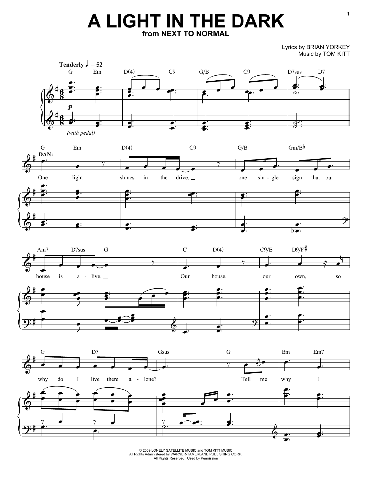 Produktbild zu: A Light In The Dark (from Next to Normal)