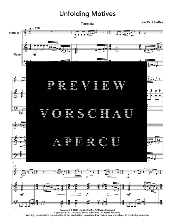 Produktgalerie: Seite 5 von 11 Unfolding Motives, , (Horn in F und Klavier)