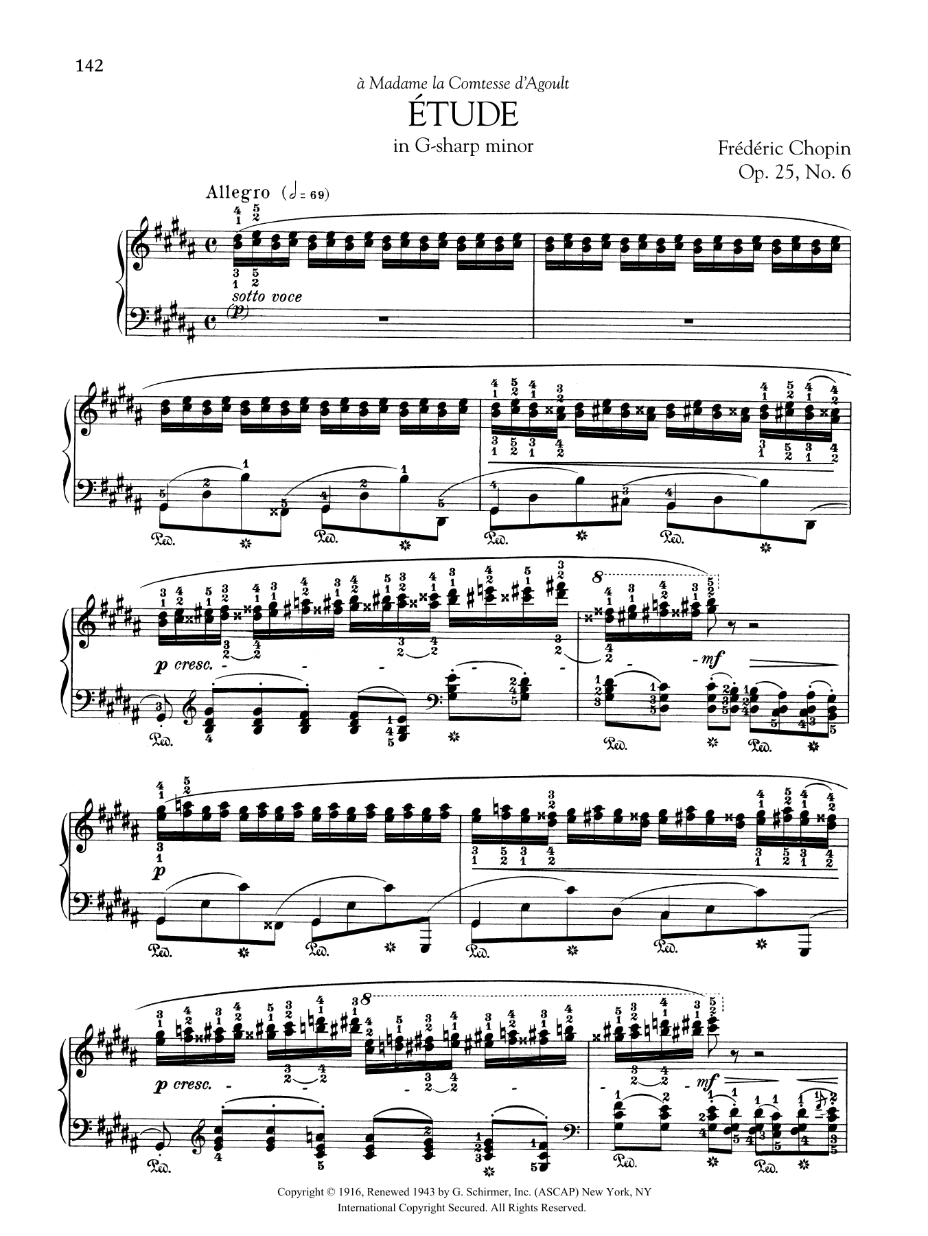 Product gallery: Page 1 of 1 Etude in G-sharp minor, Op. 25, No. 6, Frédéric Chopin