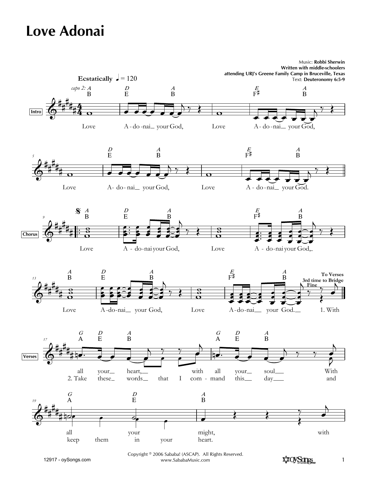 Produktgalerie: Seite 1 von 1 Love Adonai, Robbi Sherwin, Melodieinstrument