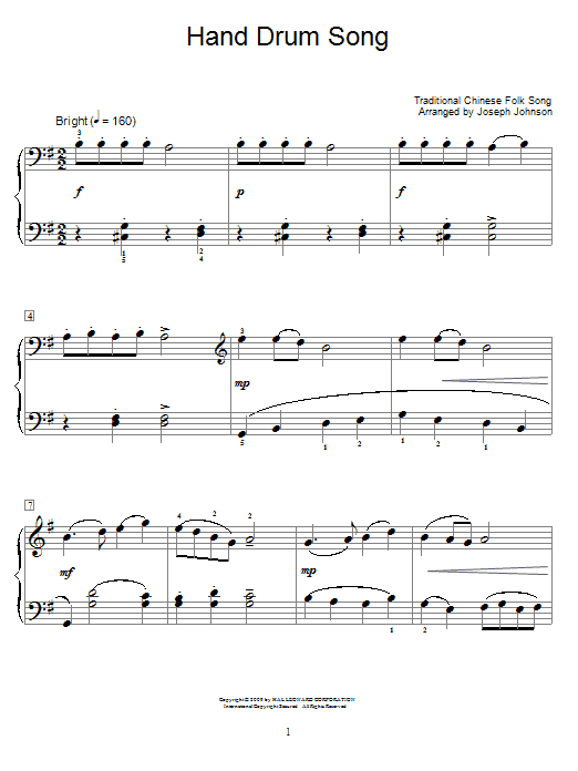 Product picture to: Hand Drum Song (arr. Joseph Johnson)