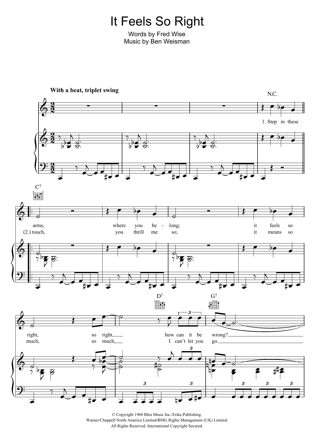 Produktgalerie: Seite 1 von 1 It Feels So Right, Elvis Presley, Gesang, Gitarre, Klavier