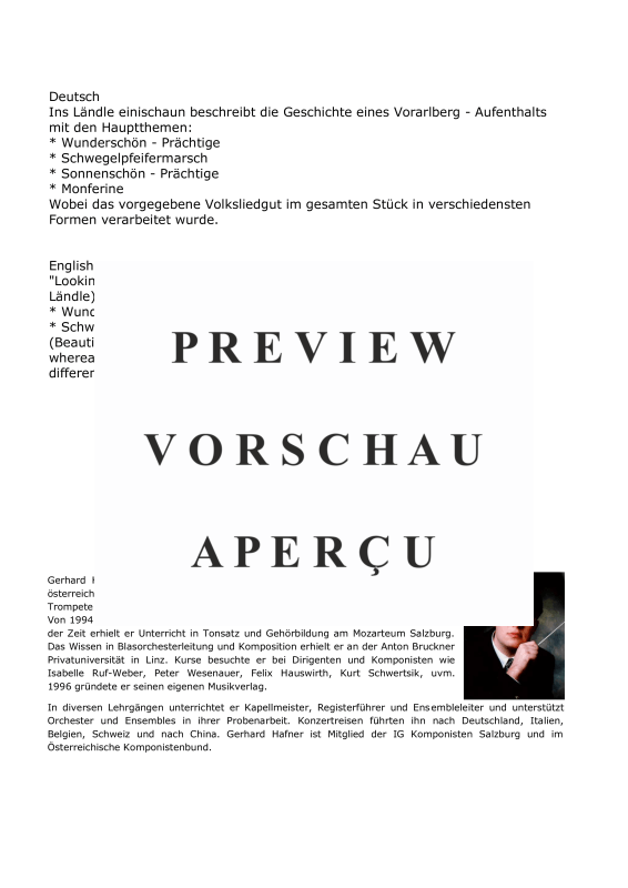 Product gallery: Page 3 of 11 Ins Ländle einischaun, , (large wind orchestra)