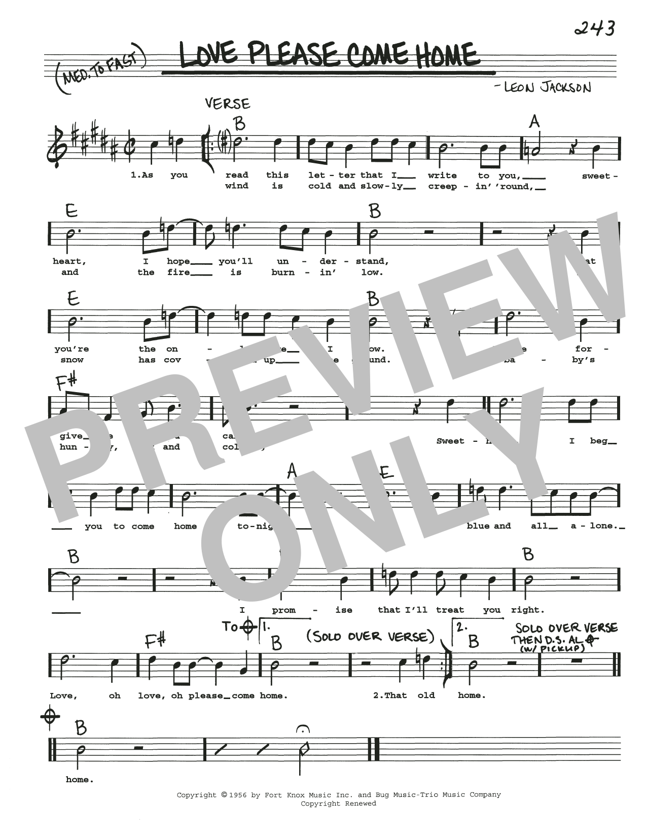 Produktbild zu: Love Please Come Home