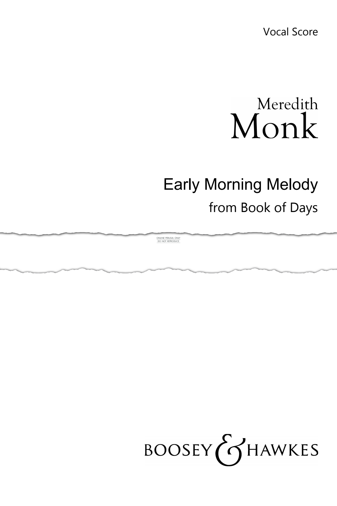 gallery: Early Morning Melody, Meredith Monk