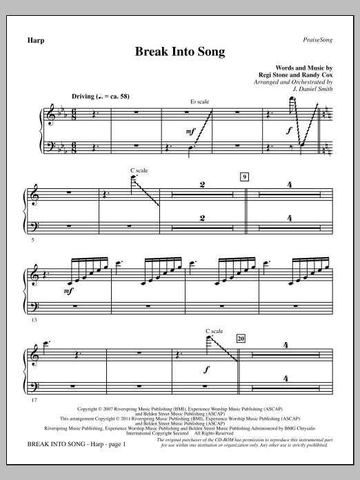 Produktgalerie: Seite 1 von 1 Break Into Song - Harp, J. Daniel Smith, Chor