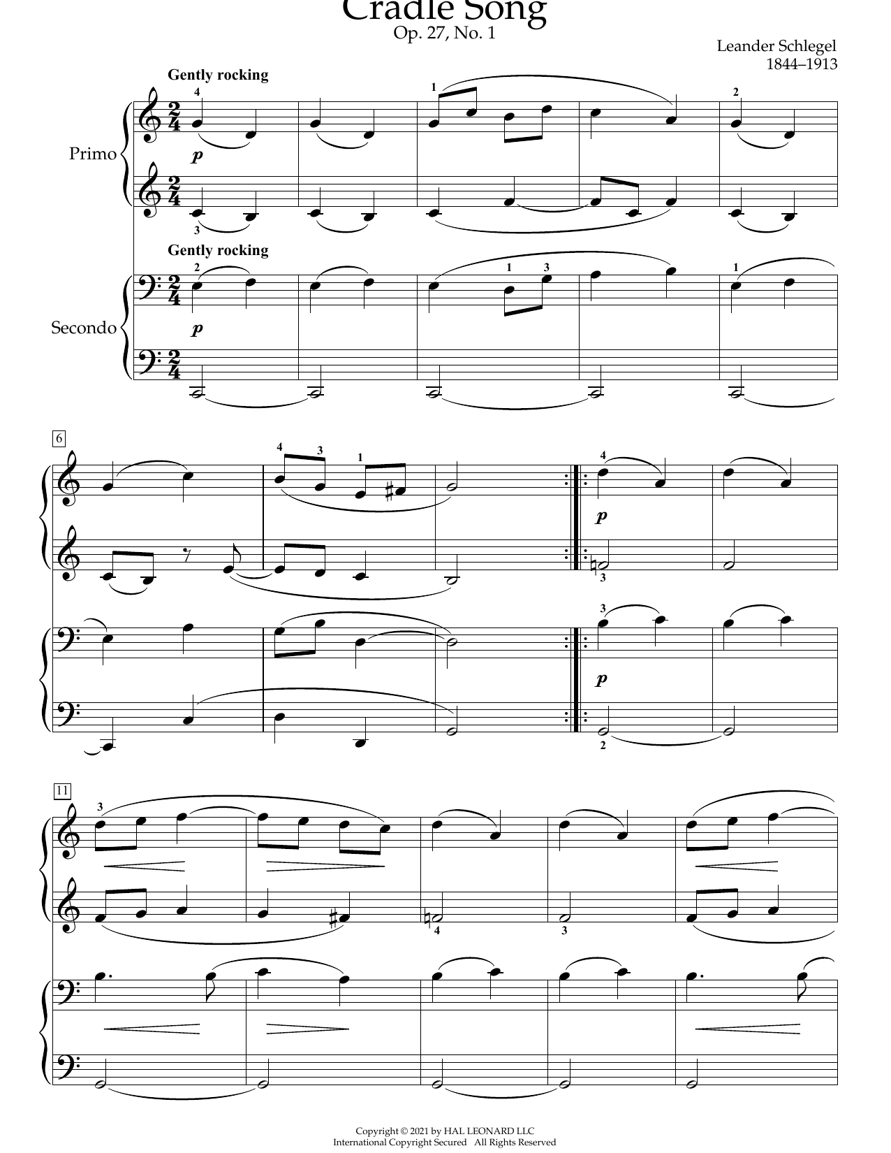 Product picture to: Cradle Song, Op. 27, No. 1