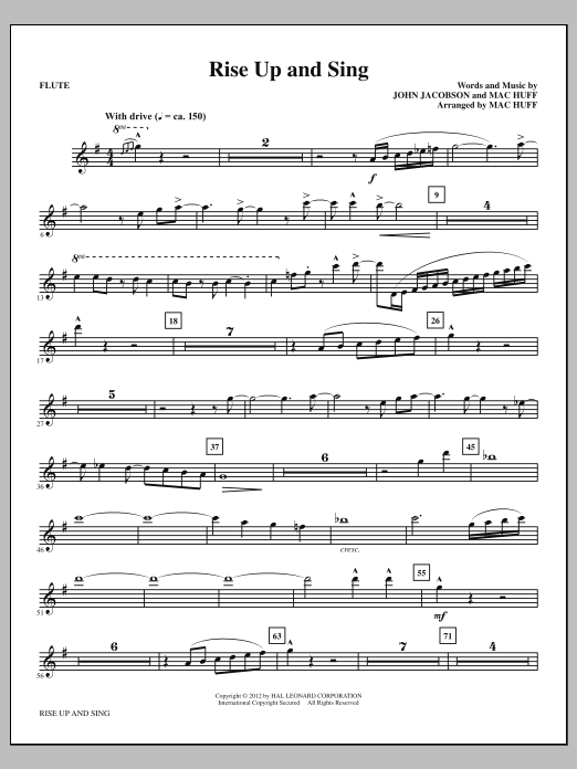Produktgalerie: Seite 1 von 1 Rise Up And Sing - Flute, Mac Huff, Chor