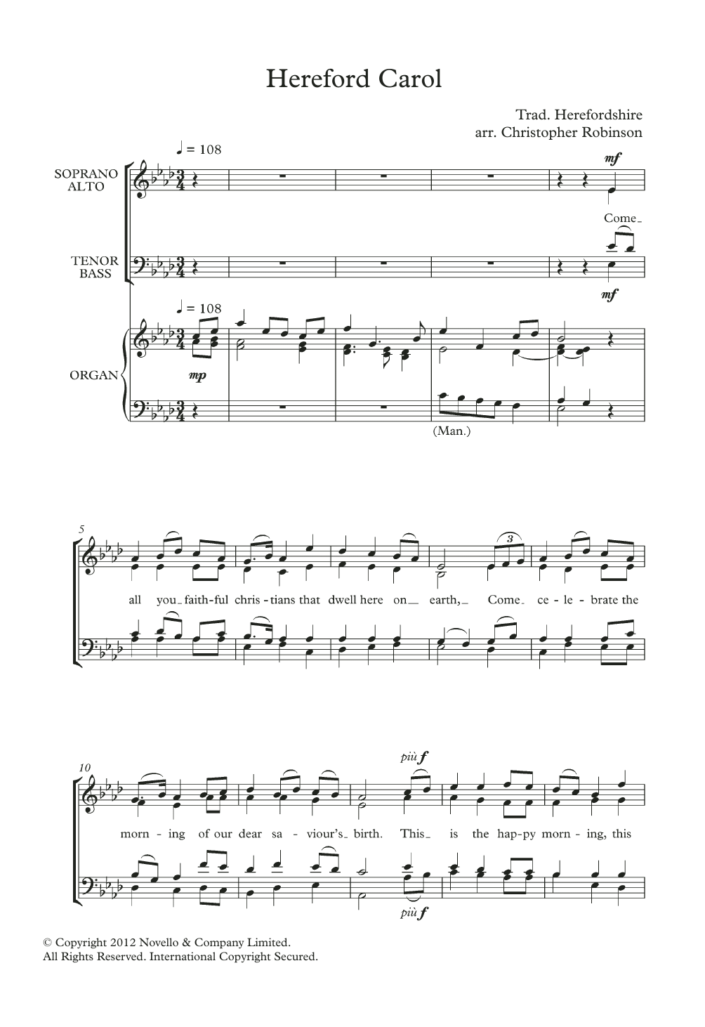 Product picture to: Hereford Carol (arr. Christopher Robinson)