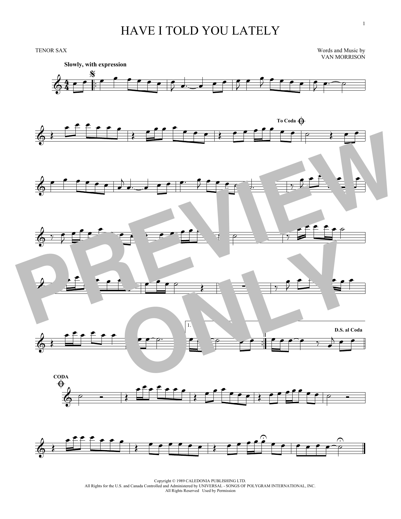 Product gallery: Page 1 of 1 Have I Told You Lately, Van Morrison