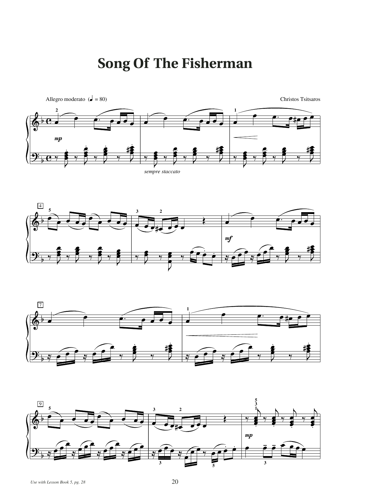 Produktgalerie: Seite 1 von 1 Song Of The Fisherman, Christos Tsitsaros, Klavier
