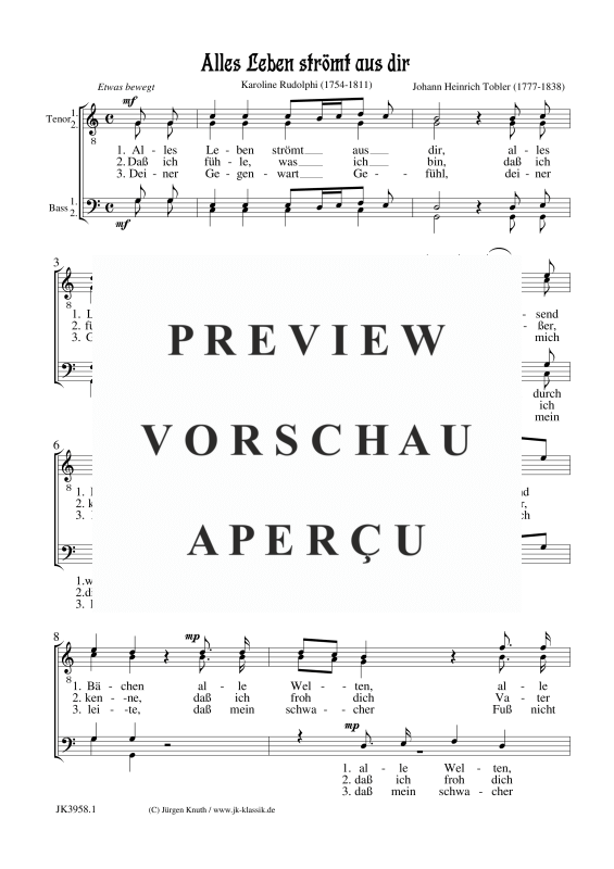 gallery: Alles Leben strömt aus dir, , (Männerchor)