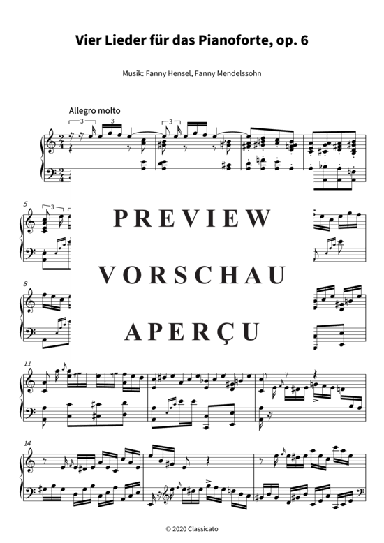 Product gallery: Page 5 of 10 Vier Lieder für das Pianoforte, op. 6 , , Piano Solo