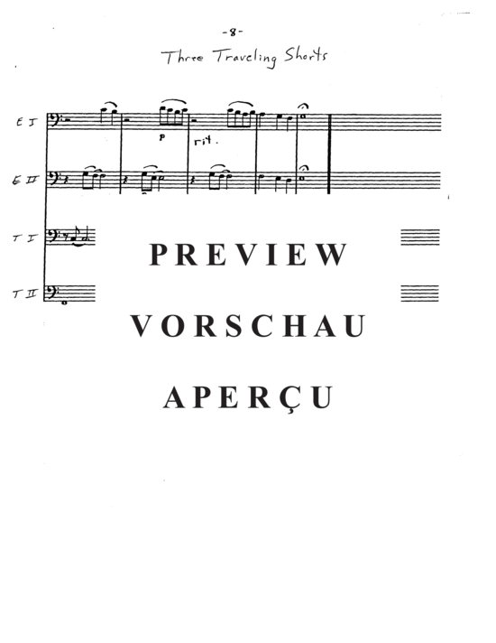 Product gallery: Page 10 of 21 Three Traveling Shorts , , (Tuba Quartett EETT)