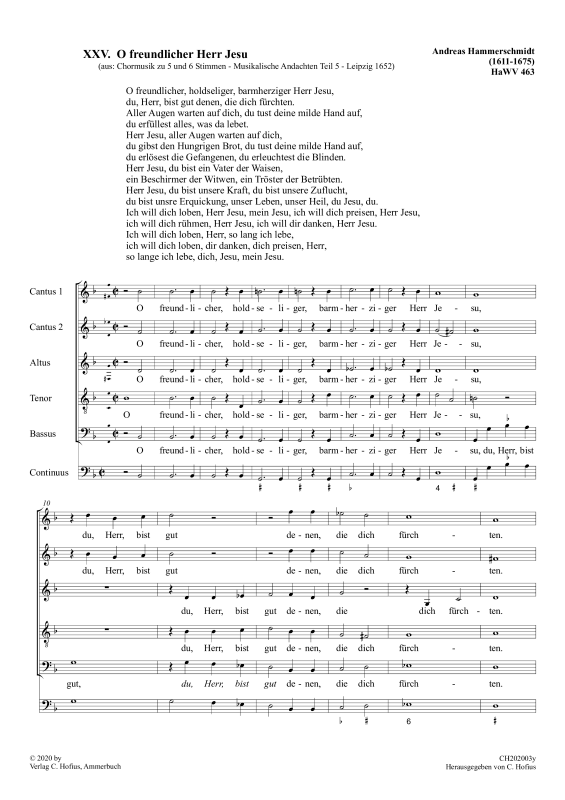 O freundlicher Herr Jesu 