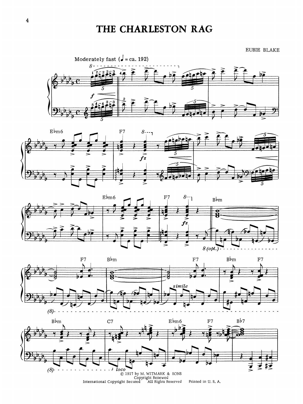 Produktbild zu: The Charleston Rag