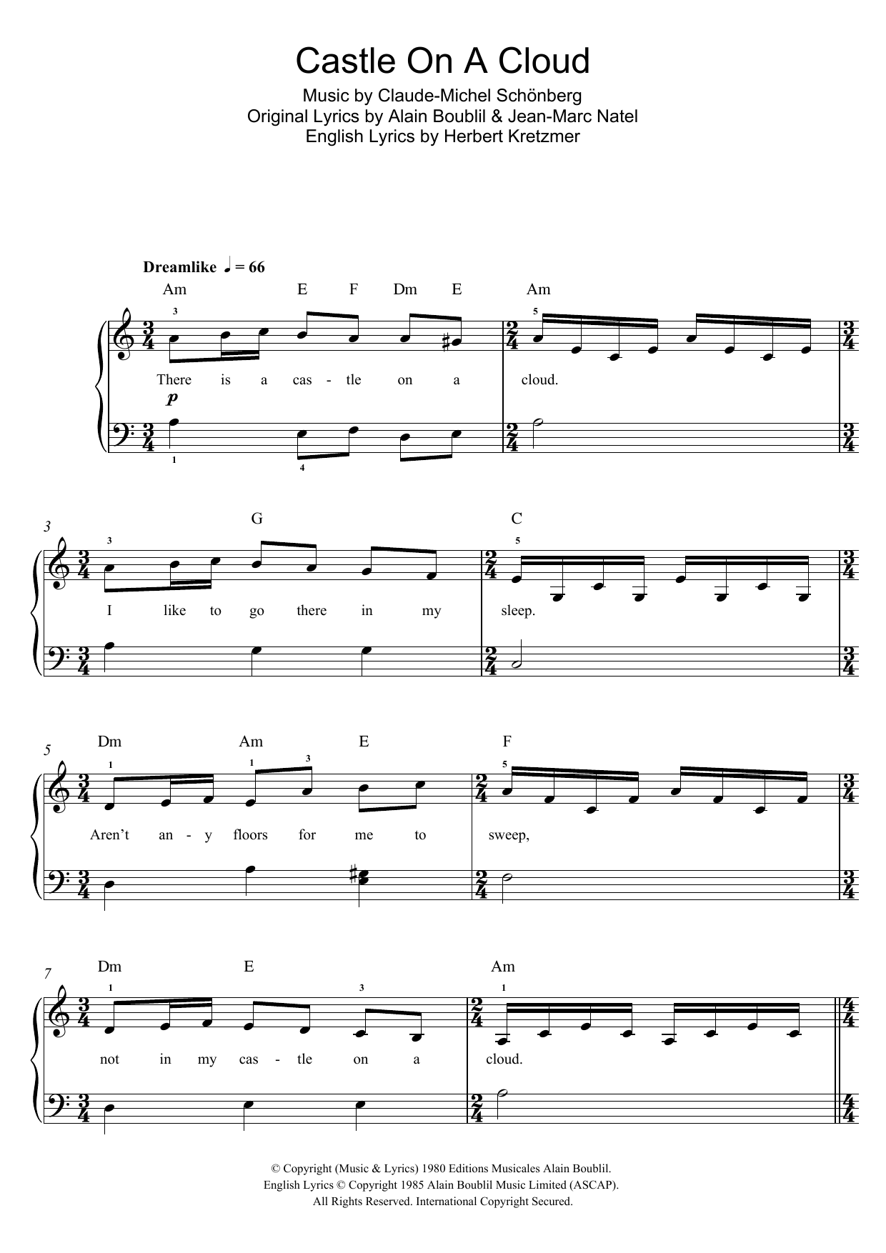 Produktbild zu: Castle On A Cloud (from Les Miserables)