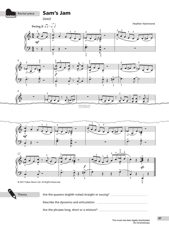 Produktgalerie: Seite 1 von 1 Sam's Jam, Heather Hammond, Klavier