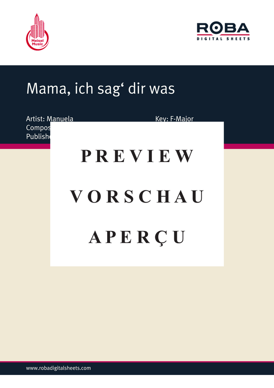 Produktgalerie: Seite 2 von 4 Mama, ich sag dir was, 	Manuela, Klavier und Gesang