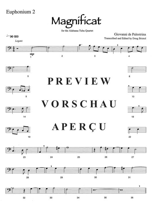Produktgalerie: Seite 21 von 21 Magnificat , , (Tuba Quartett EETT)