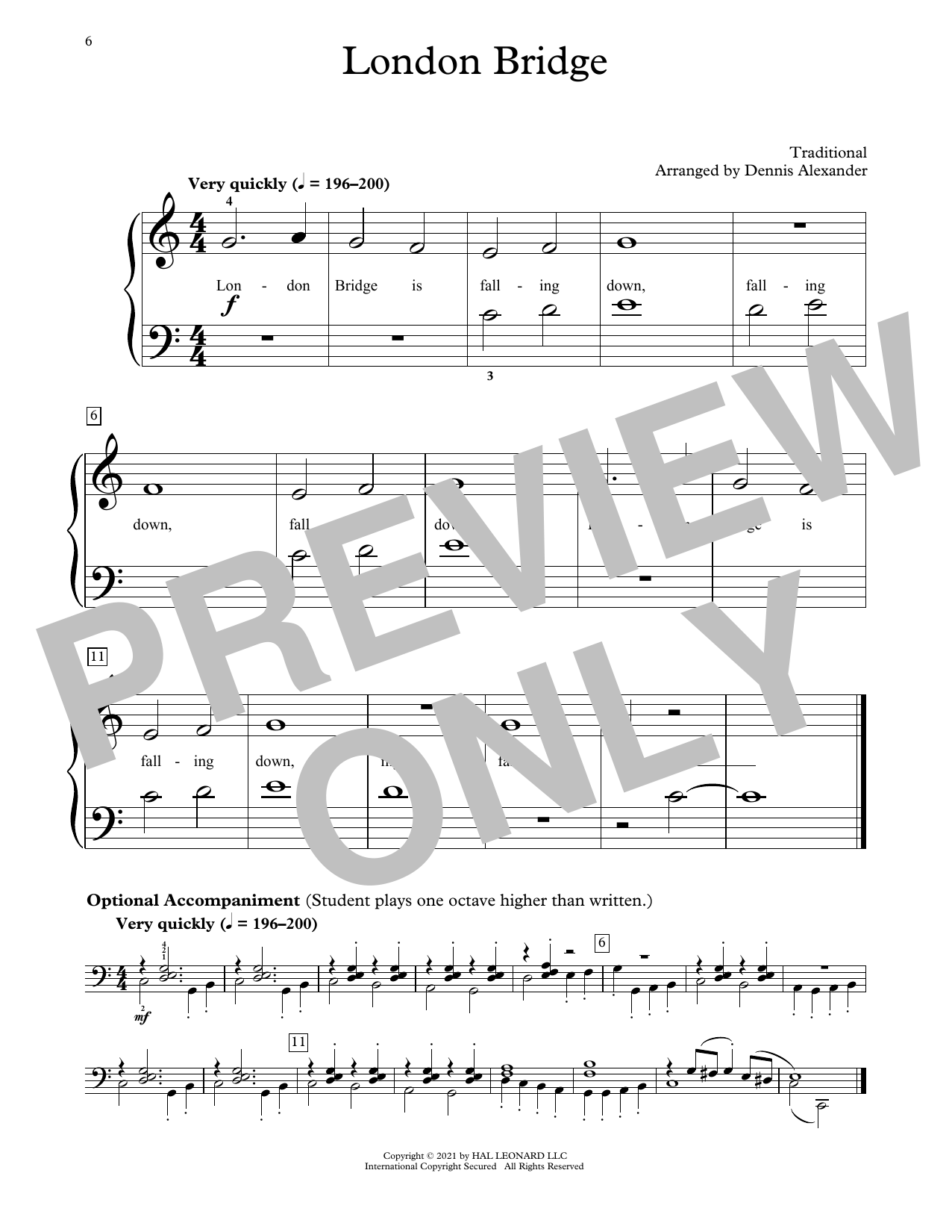 Product picture to: London Bridge (arr. Dennis Alexander)