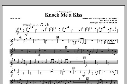 Product picture to: Knock Me A Kiss - Tenor Sax