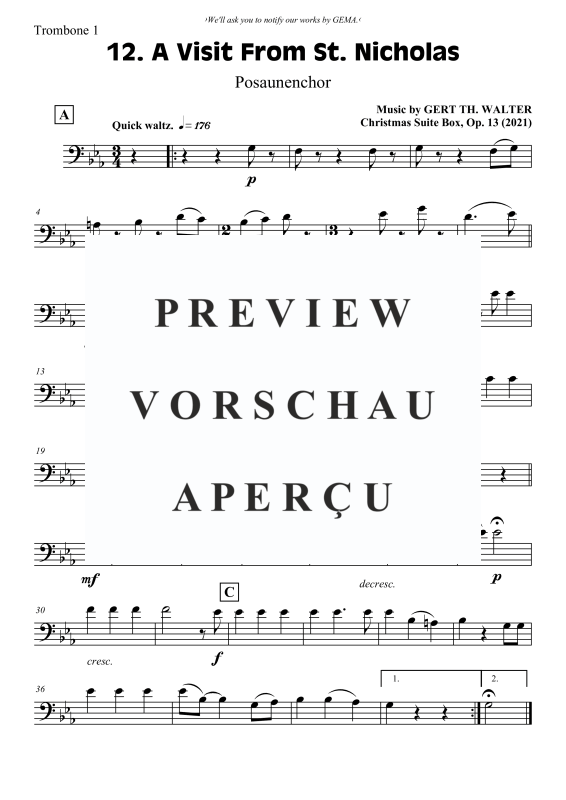 Produktgalerie: Seite 8 von 9 A Visit From St. Nicholas, , Posaunenchor