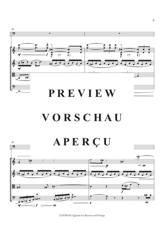 Product gallery: Page 10 of 21 Quintett für Fagott und Streicher, , 