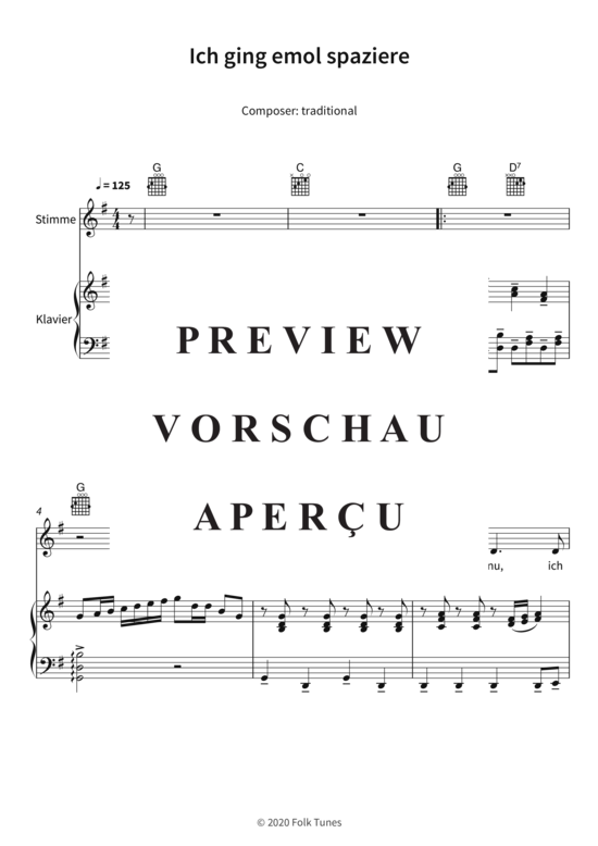 Product gallery: Page 4 of 6 Ich ging emol spaziere , , (vocals + piano, guitar)