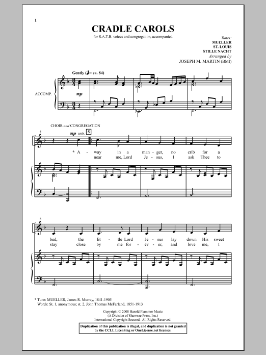 Product picture to: Cradle Carols (from Carols For Choir And Congregation)