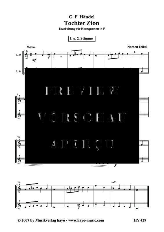 gallery: Tochter Zion, , (Horn Quartett)
