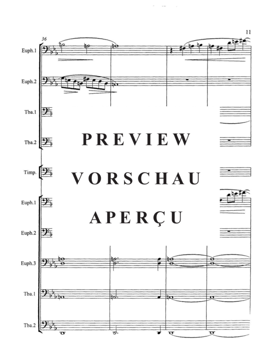 Produktgalerie: Seite 13 von 21 Fanfare and Song , , (Tuba Ensemble für SoloTuba Quartett EETT, Pauken + Tuba Quintett)